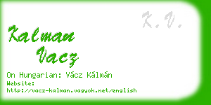 kalman vacz business card